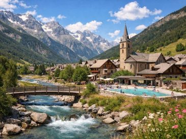 le monêtier les bains france : village thermal, ski et randonnées aux portes des écrins